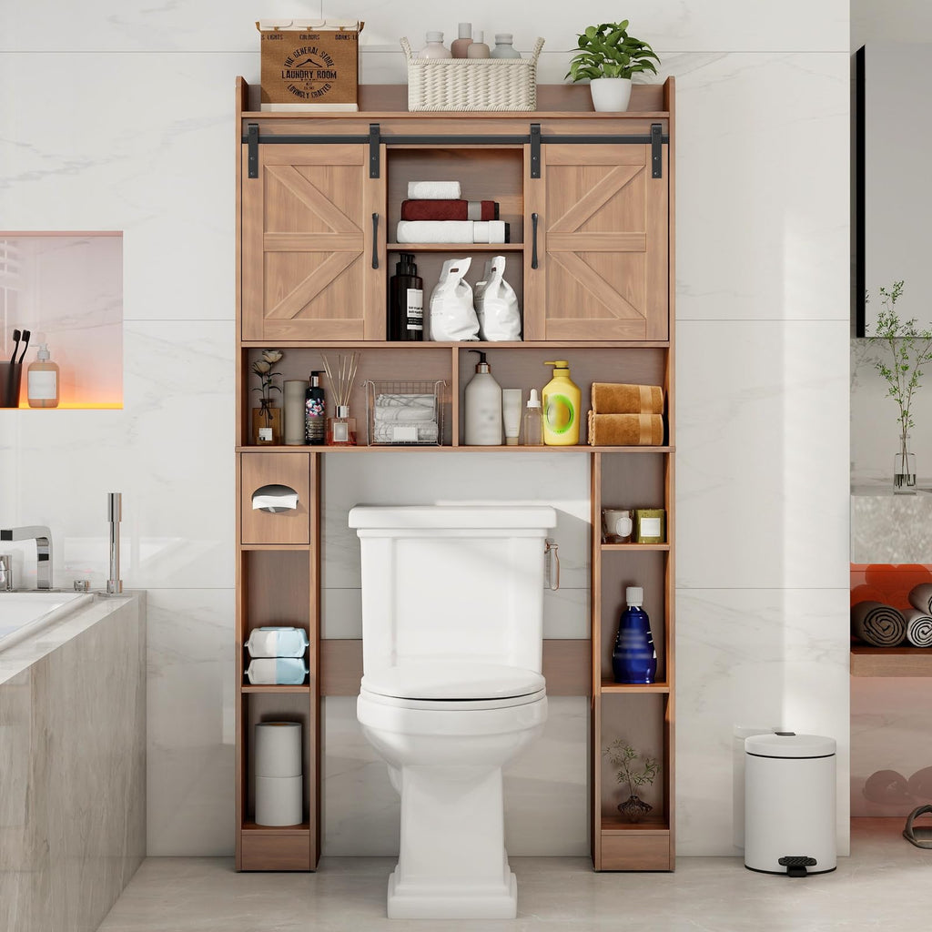 Over The Toilet Cabinet with Sliding Doors J869