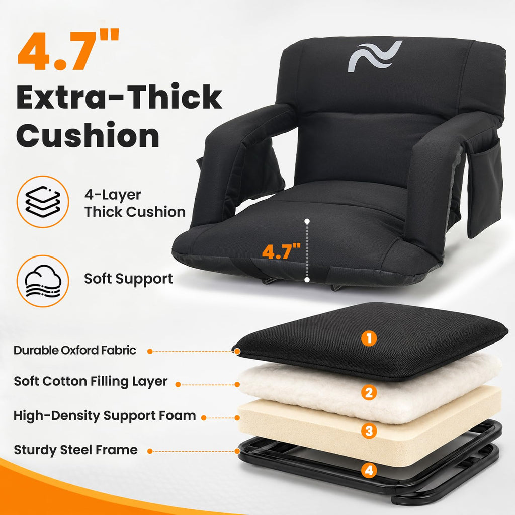 Extra Wide Padded Stadium Seats with Back Support X6983