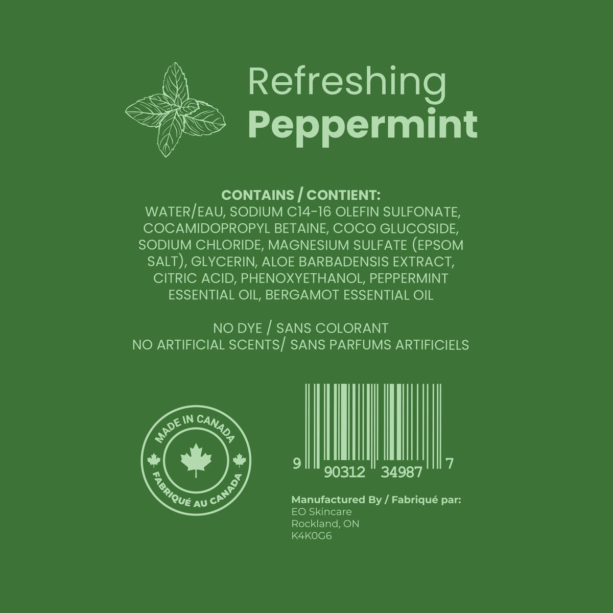 Scented Foaming Bubble Bath with Essential Oils and Epsom Salt, 33.8 fl oz F787663