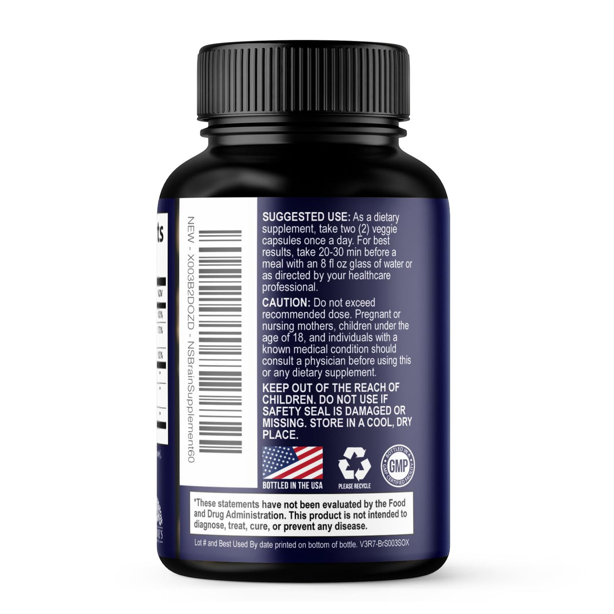 Brain Health Supplement with Bacopa, Phosphatidylserine & DMAE - 60 Capsules I69672