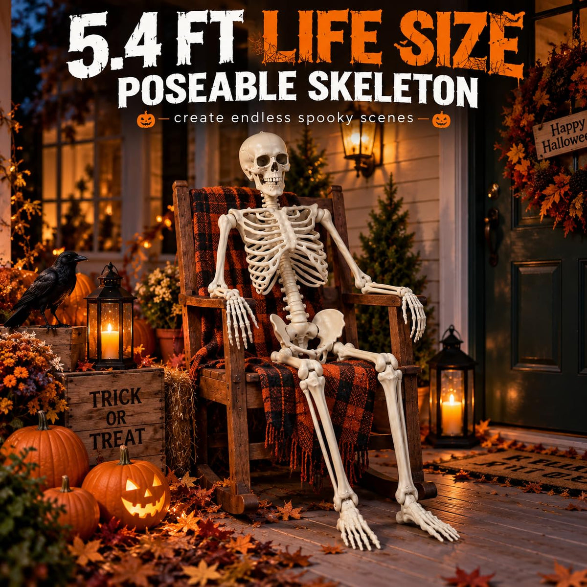 5.4 FT Poseable Skeleton N69823