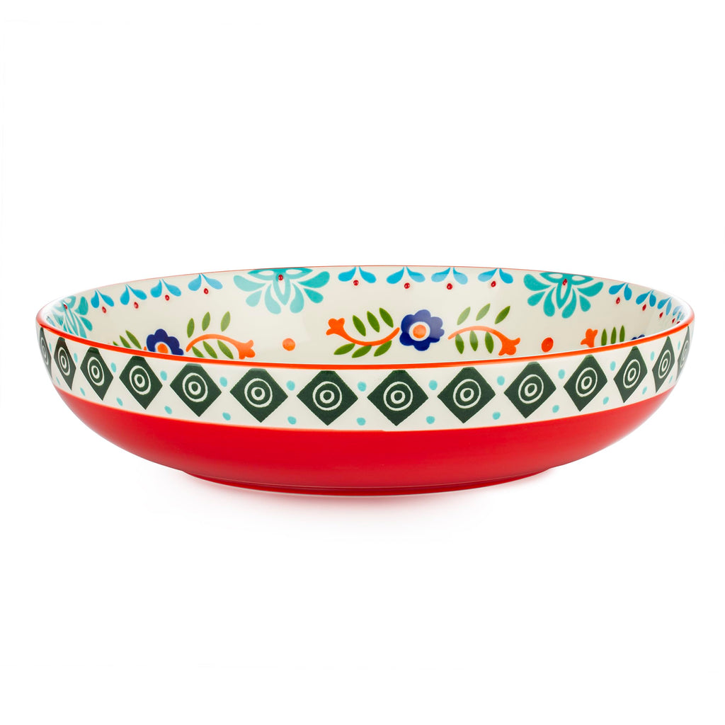 36 OZ Shallow Ceramic Dinner Bowls Set of 4 Z46410