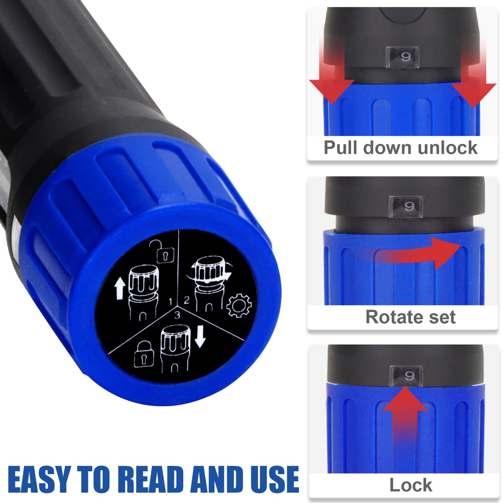 Torque Screwdriver Wrench Set, 10 to 70 Inch Pounds Y697