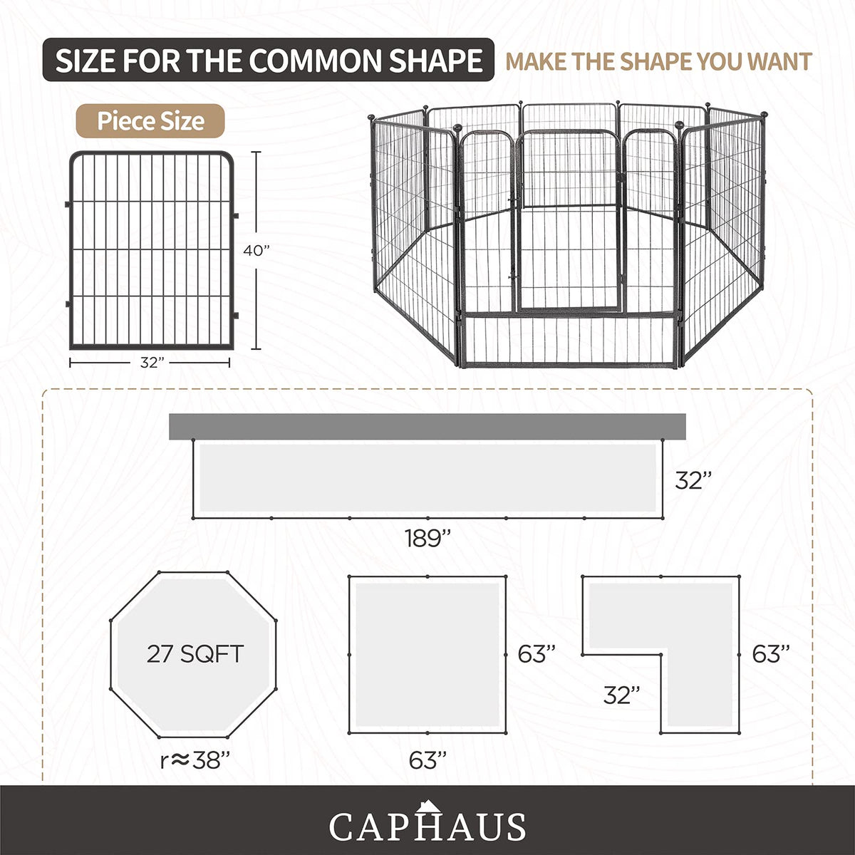 32 Inch Metal Foldable Pet Playpen with Door Z544