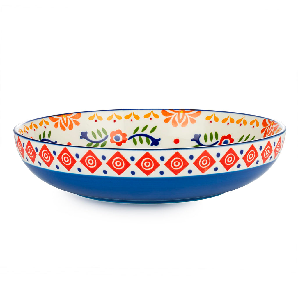 36 OZ Shallow Ceramic Dinner Bowls Set of 4 Z46410