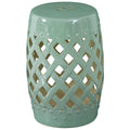 Ceramic Garden Stool Outdoor Stool Green N349
