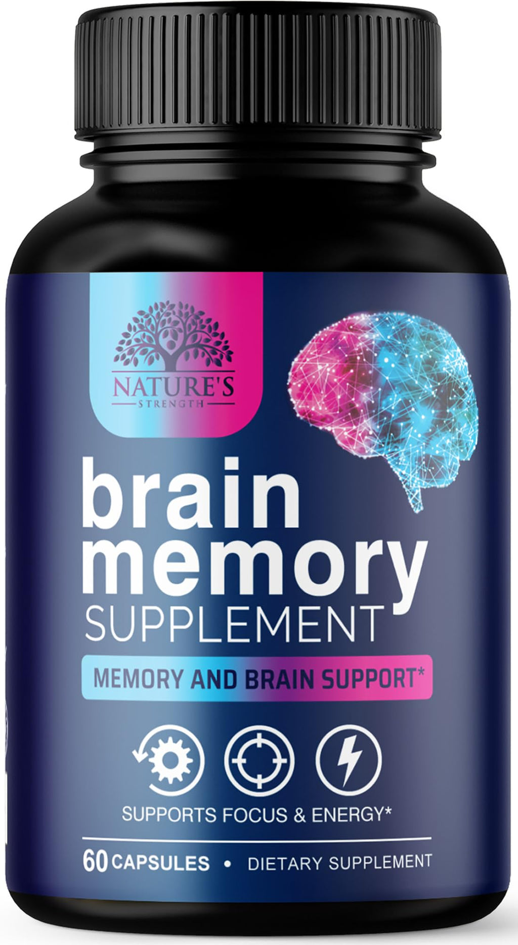 Brain Health Supplement with Bacopa, Phosphatidylserine & DMAE - 60 Capsules I69672