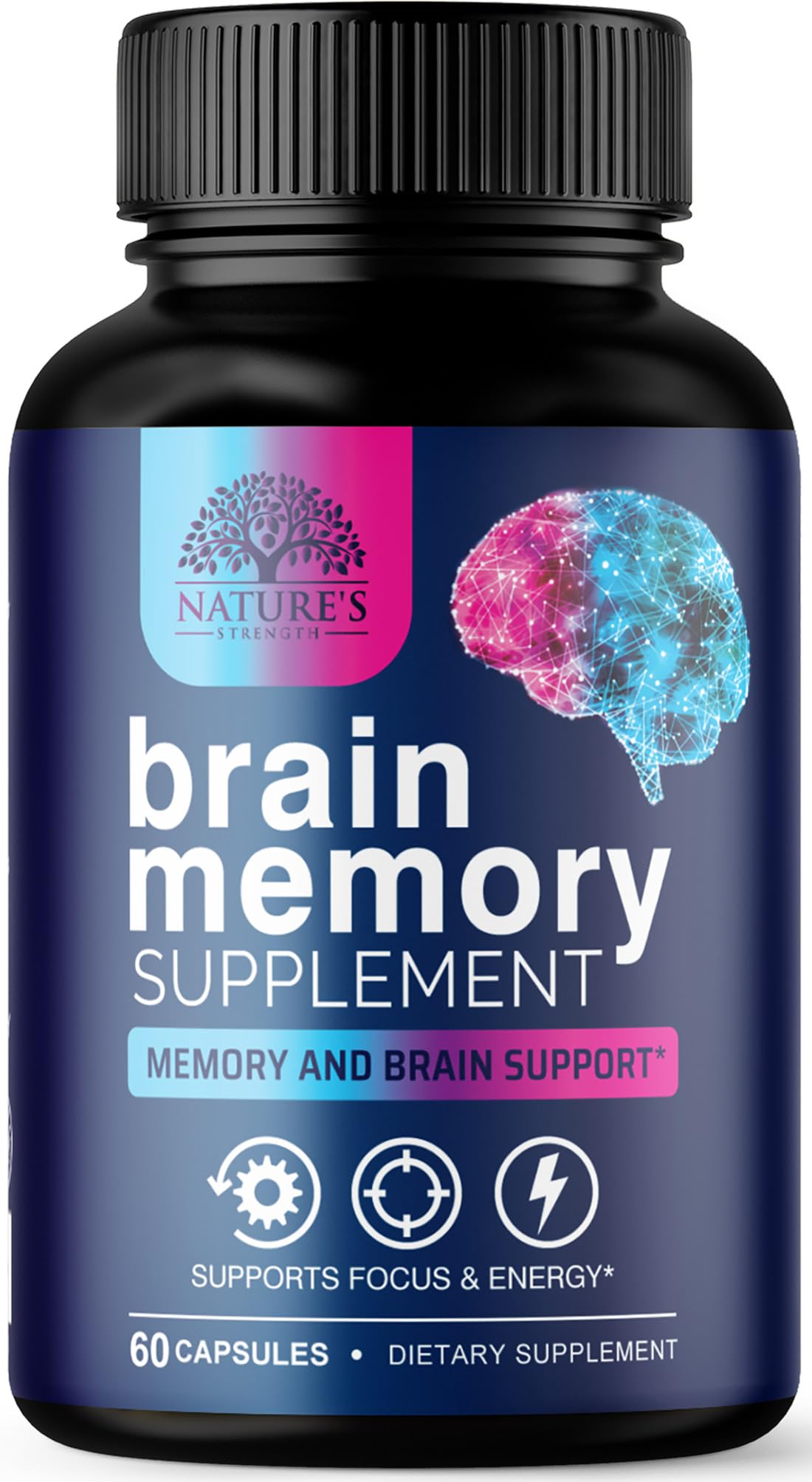 Brain Health Supplement with Bacopa, Phosphatidylserine & DMAE - 60 Capsules I69672