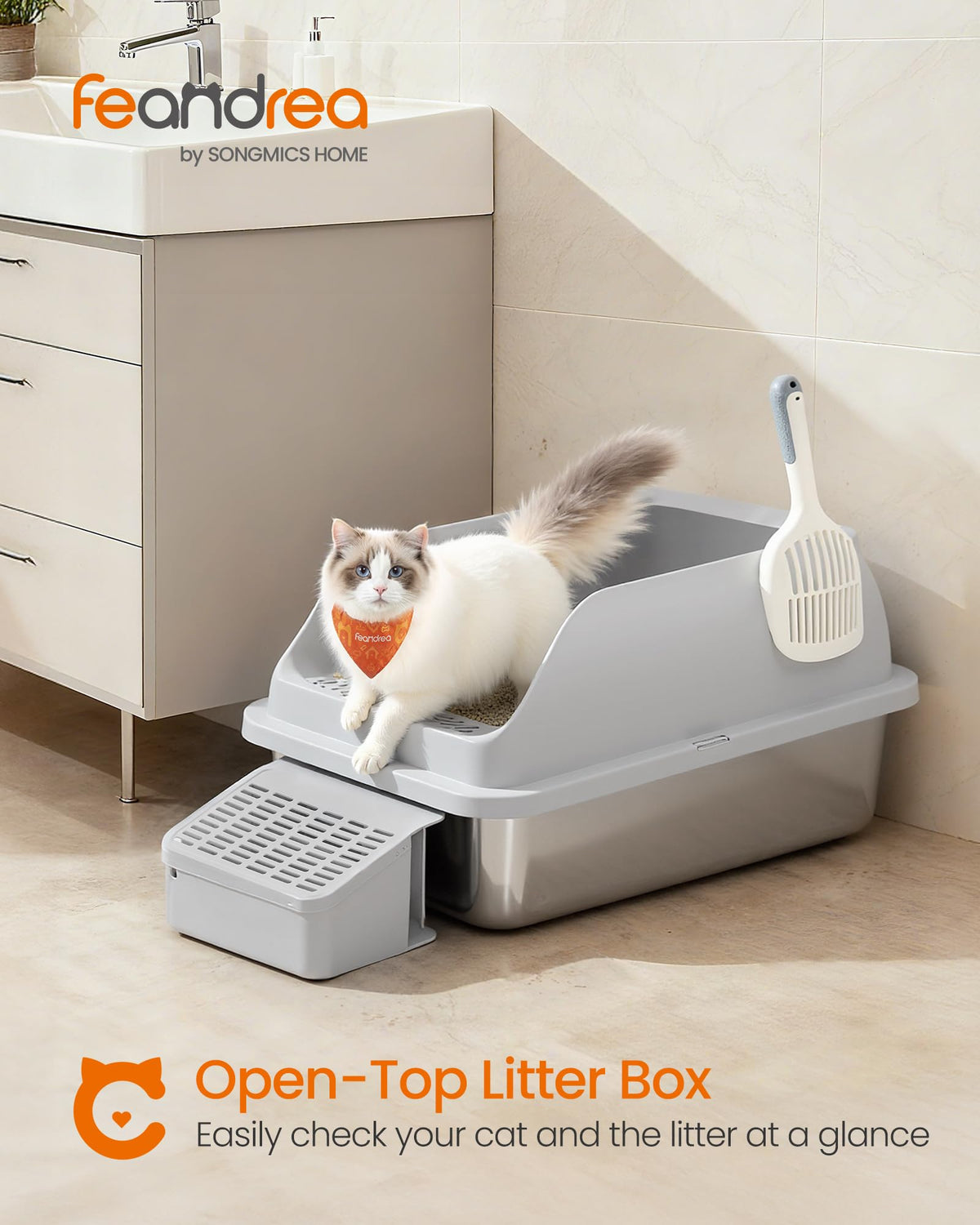 Stainless Steel Cat Litter Box W457