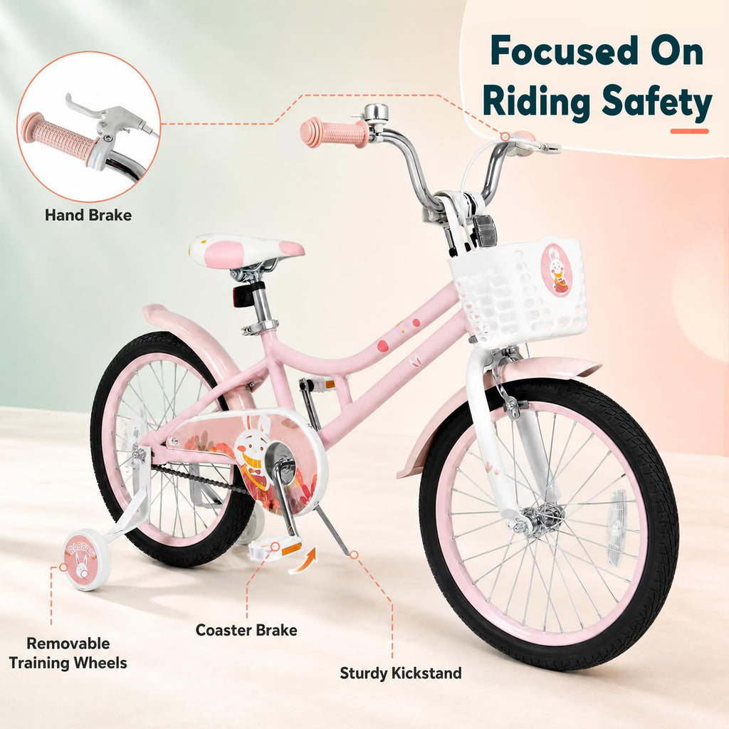 18 Inch Girls Bike with Basket B96292