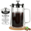 34oz Double Wall Borosilicate Glass French Press Coffee Maker J98348