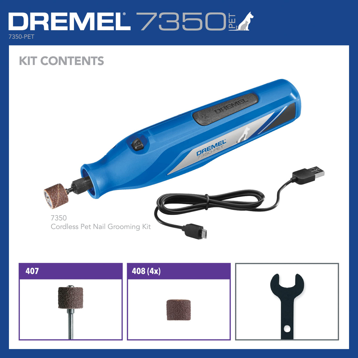 Dog Nail Grinder Pet Grooming Kit G7782