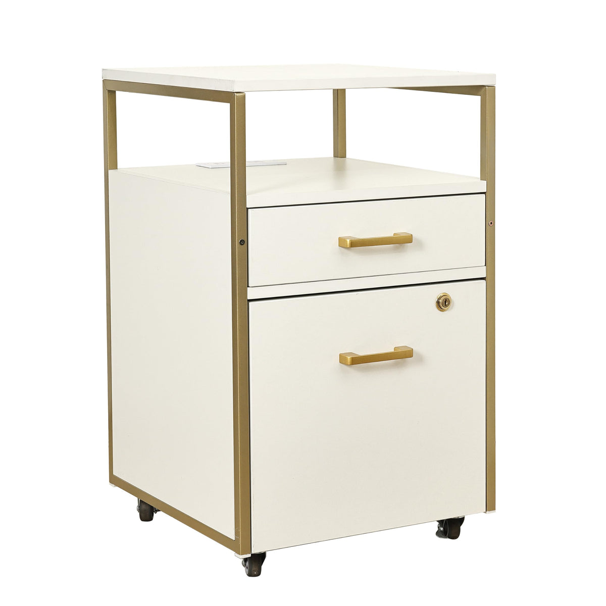 2 Drawer Rolling File Cabinet with Lock X58241