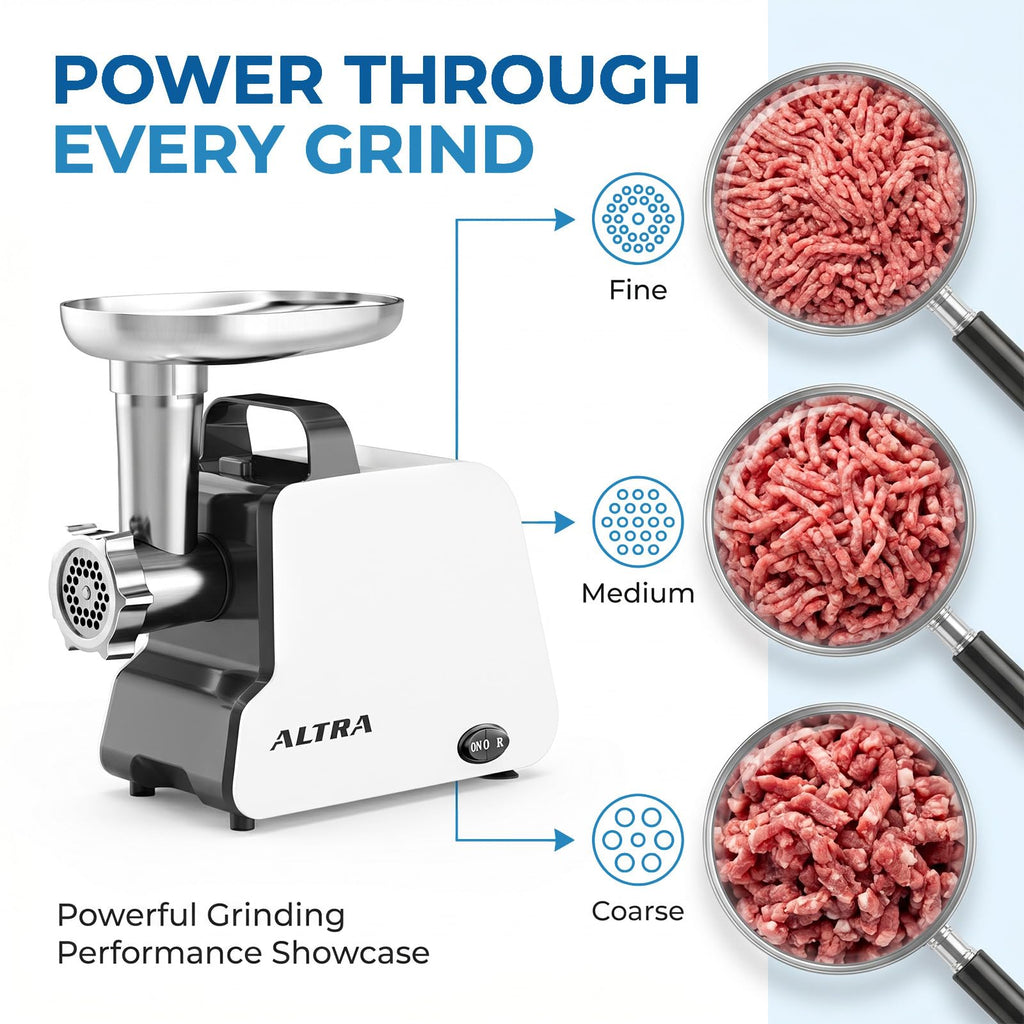 2300W Electric Meat Grinder with 2 Blades and 3 Grinding Plates M643