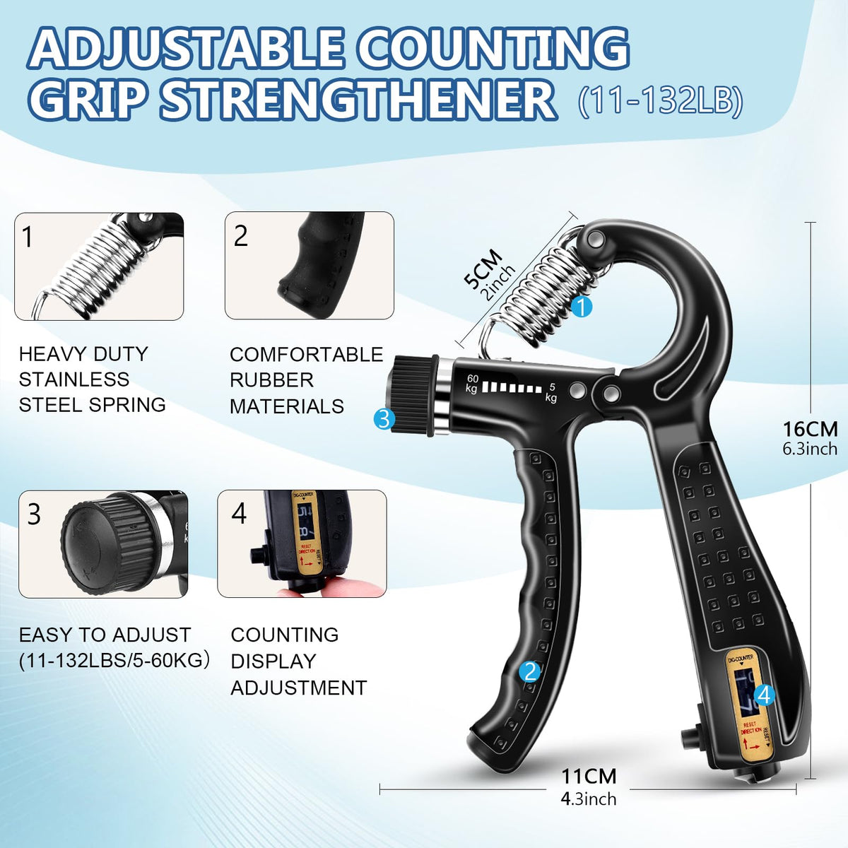 5/10 PCS Grip Strength Trainer Kit V247