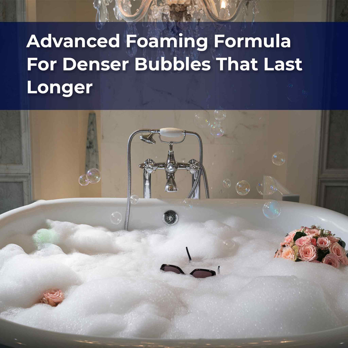 Scented Foaming Bubble Bath with Essential Oils and Epsom Salt, 33.8 fl oz F787663