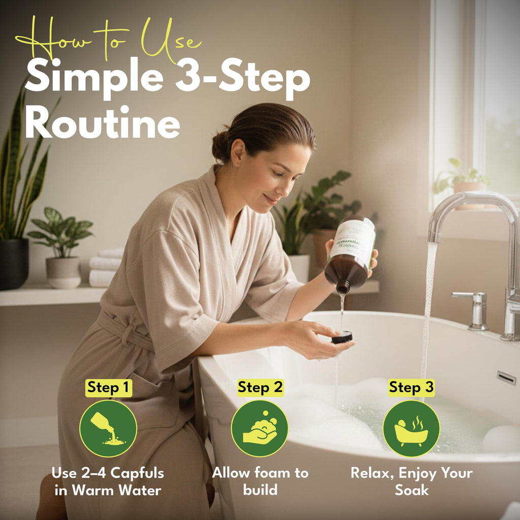 Scented Foaming Bubble Bath with Essential Oils and Epsom Salt, 33.8 fl oz F787663