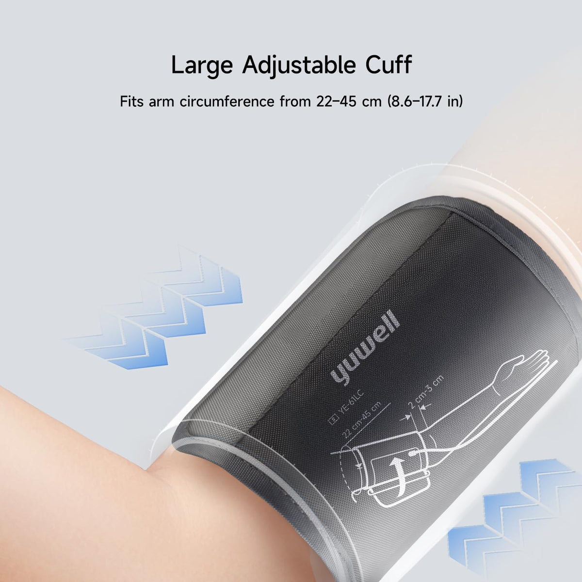 Automatic Upper Arm Blood Pressure Monitor with Adjustable Cuff T697