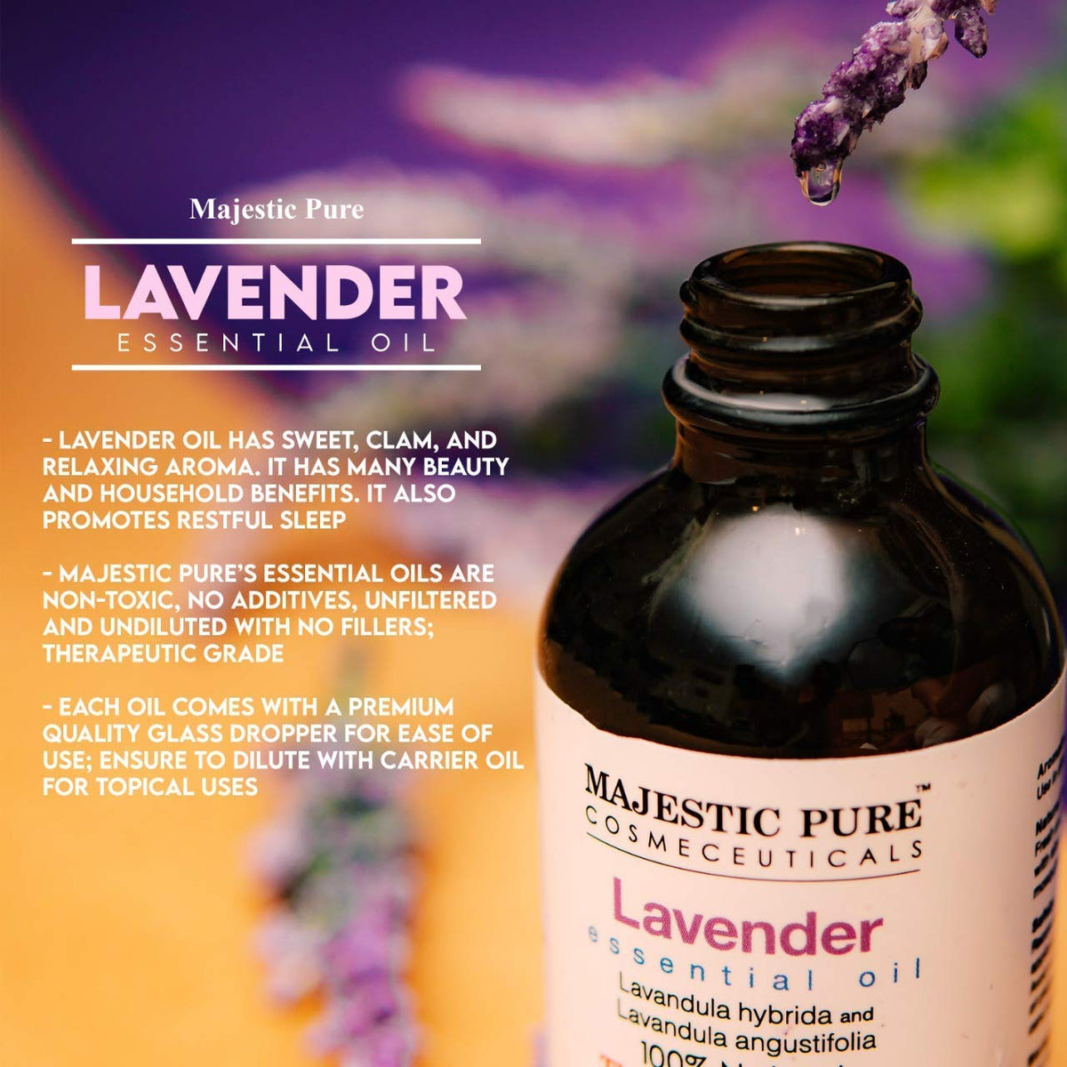 Lavender and Eucalyptus Essential Oil 3 Bottle Bundle 4 fl oz Each J158