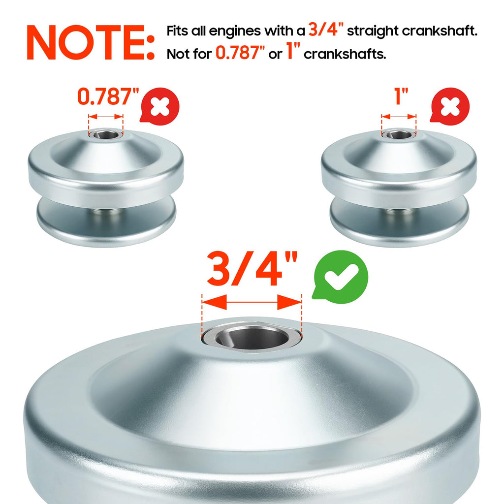 6.5 HP Torque Converter Clutch Driver Pulley 3/4" Bore G13546