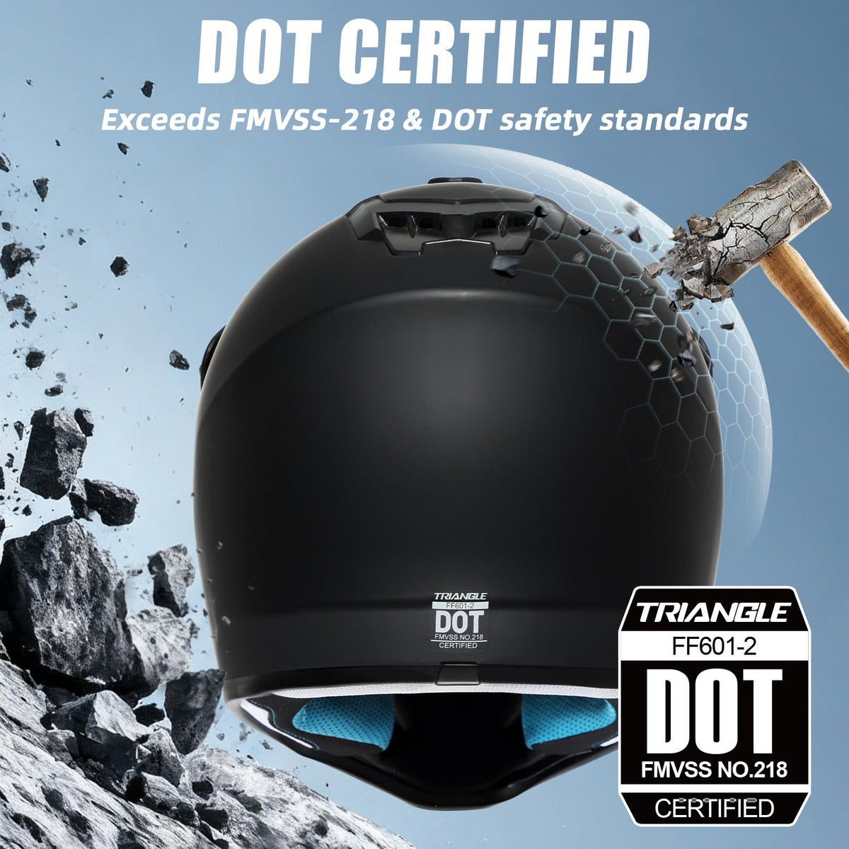 Youth Kids DOT Approved Full Face Motocross Helmet B286362