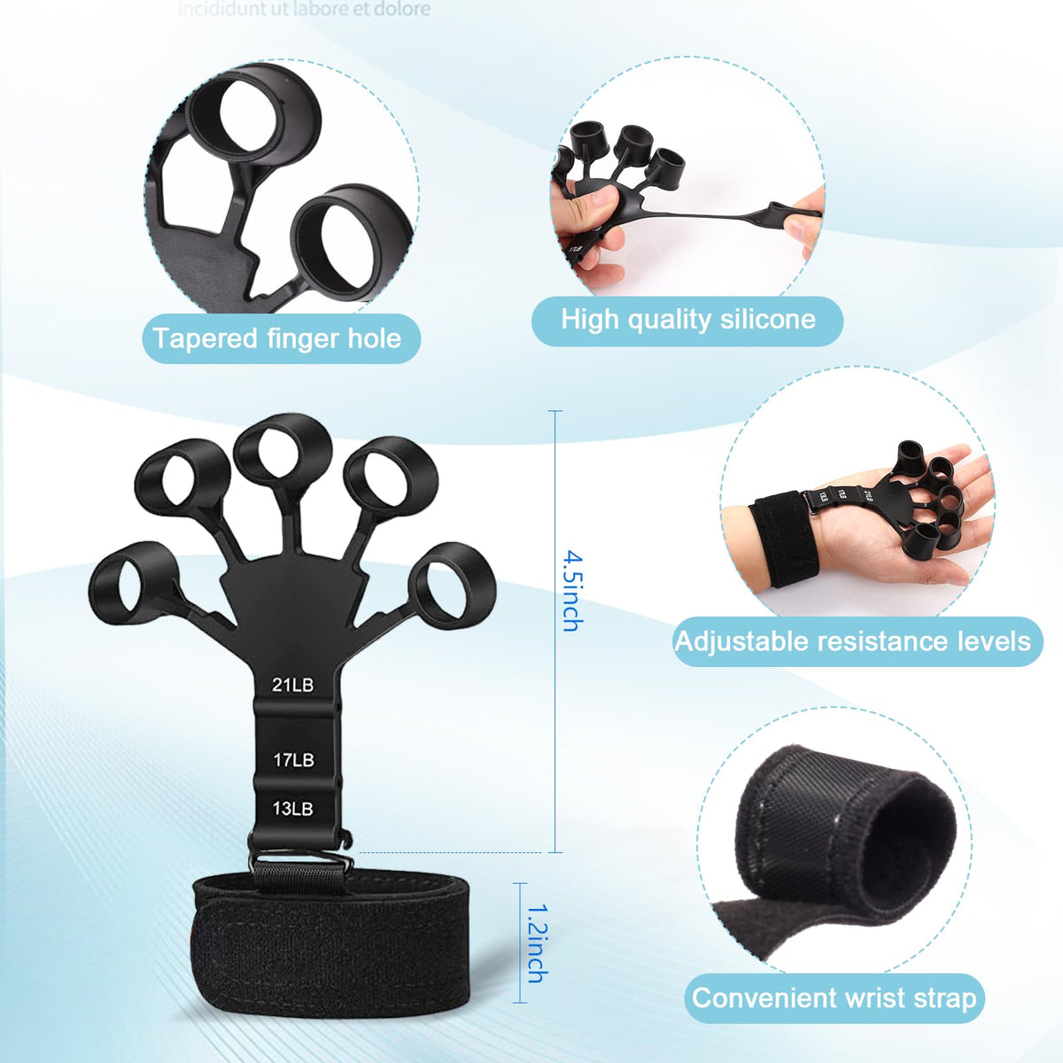 5/10 PCS Grip Strength Trainer Kit V247
