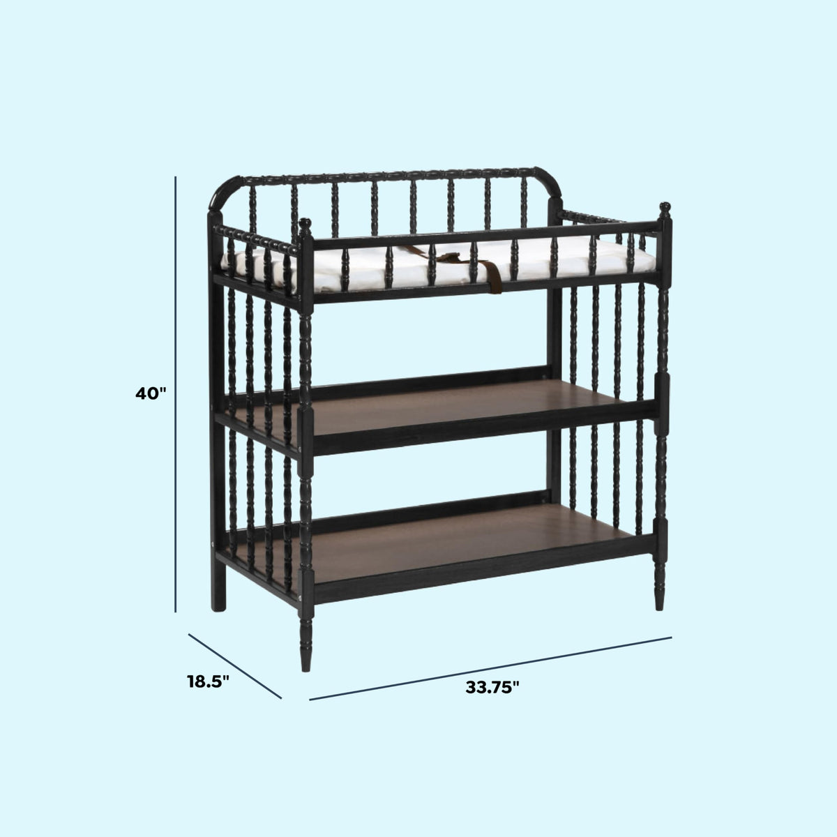 Changing Table with Pad in Ebony V550623