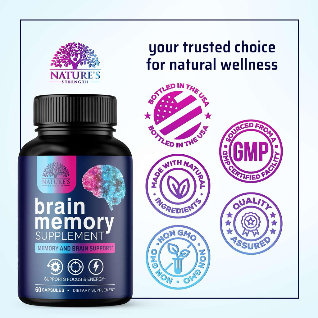 Brain Health Supplement with Bacopa, Phosphatidylserine & DMAE - 60 Capsules I69672