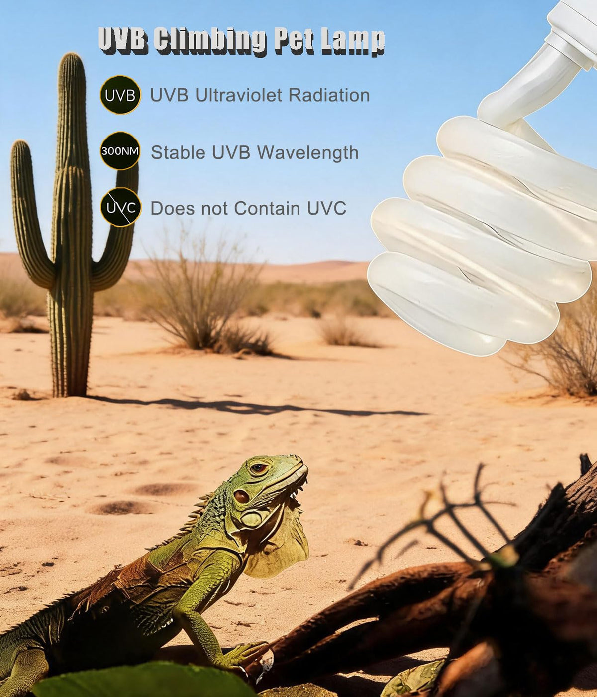 E26 Reptile UVB Light Bulb 26W 2-Pack J8283
