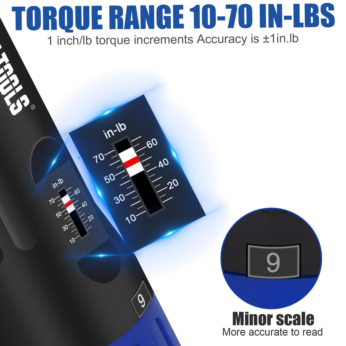 Torque Screwdriver Wrench Set, 10 to 70 Inch Pounds Y697