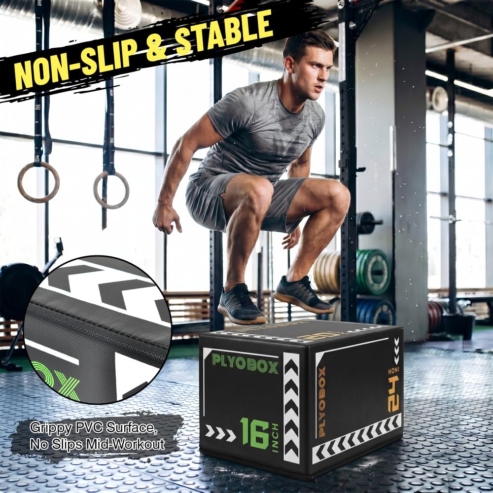 3-in-1 Non-Slip Foam Plyometric Jump Box W417427
