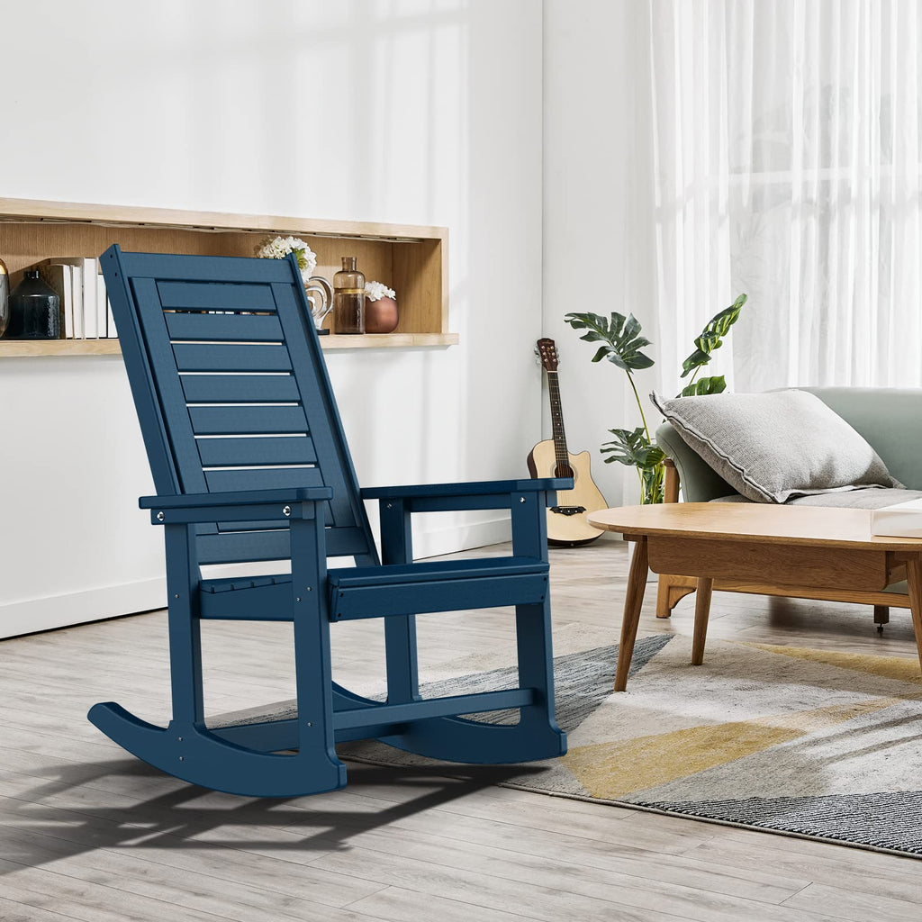 Oversized Outdoor Rocking Chairs Set of 2 Blue J6561