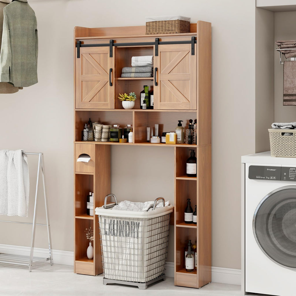 Over The Toilet Cabinet with Sliding Doors J869