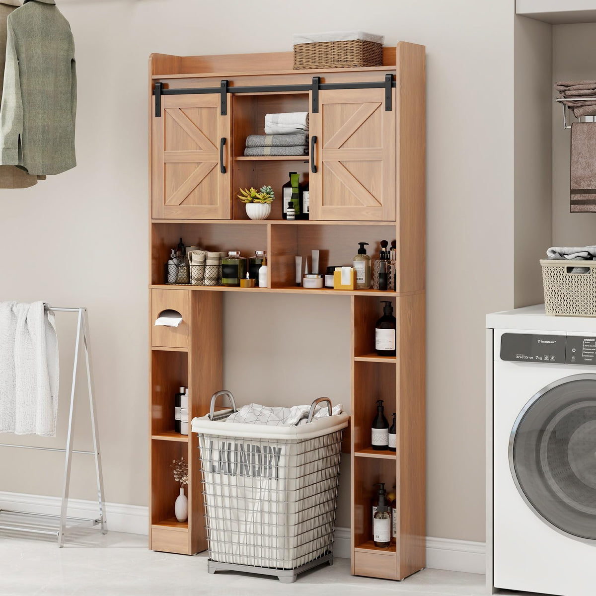 Over The Toilet Cabinet with Sliding Doors J869