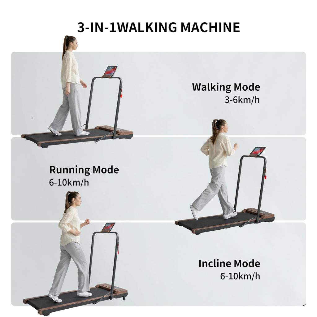 2 in 1 Under Desk Treadmill 2.5HP Portable Treadmill H237