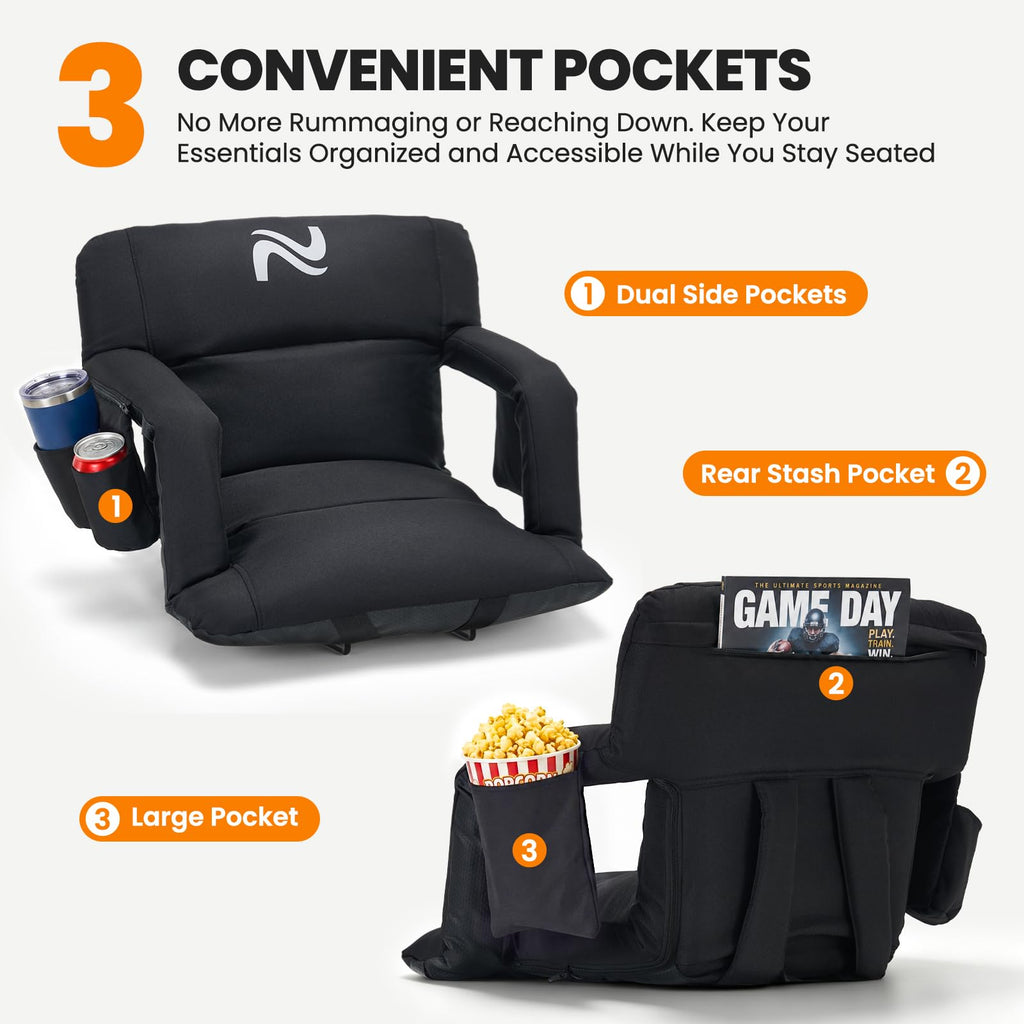 Extra Wide Padded Stadium Seats with Back Support X6983