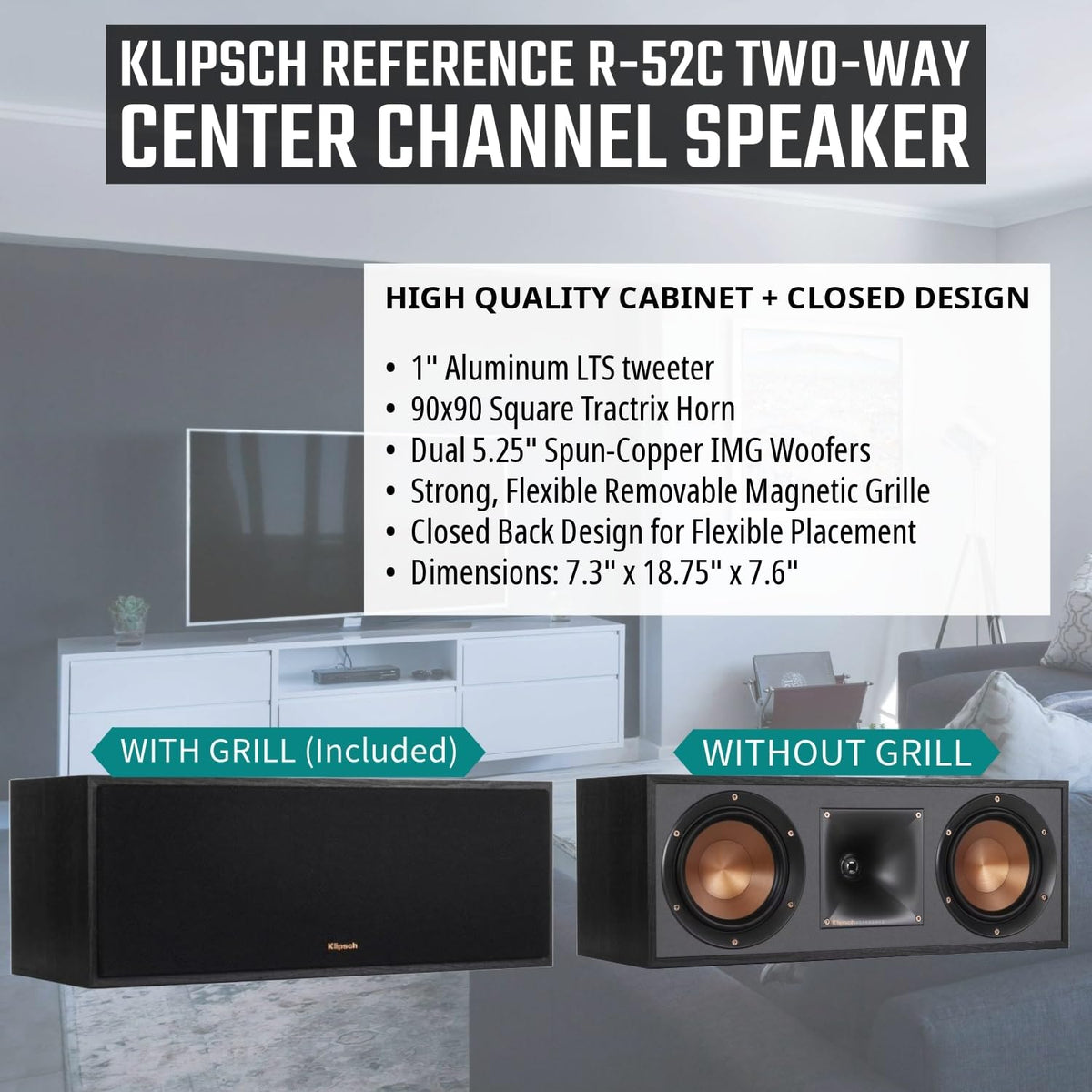 5.1 Home Theater System with Floorstanding, Bookshelf, Channel Speaker and Subwoofer T7529