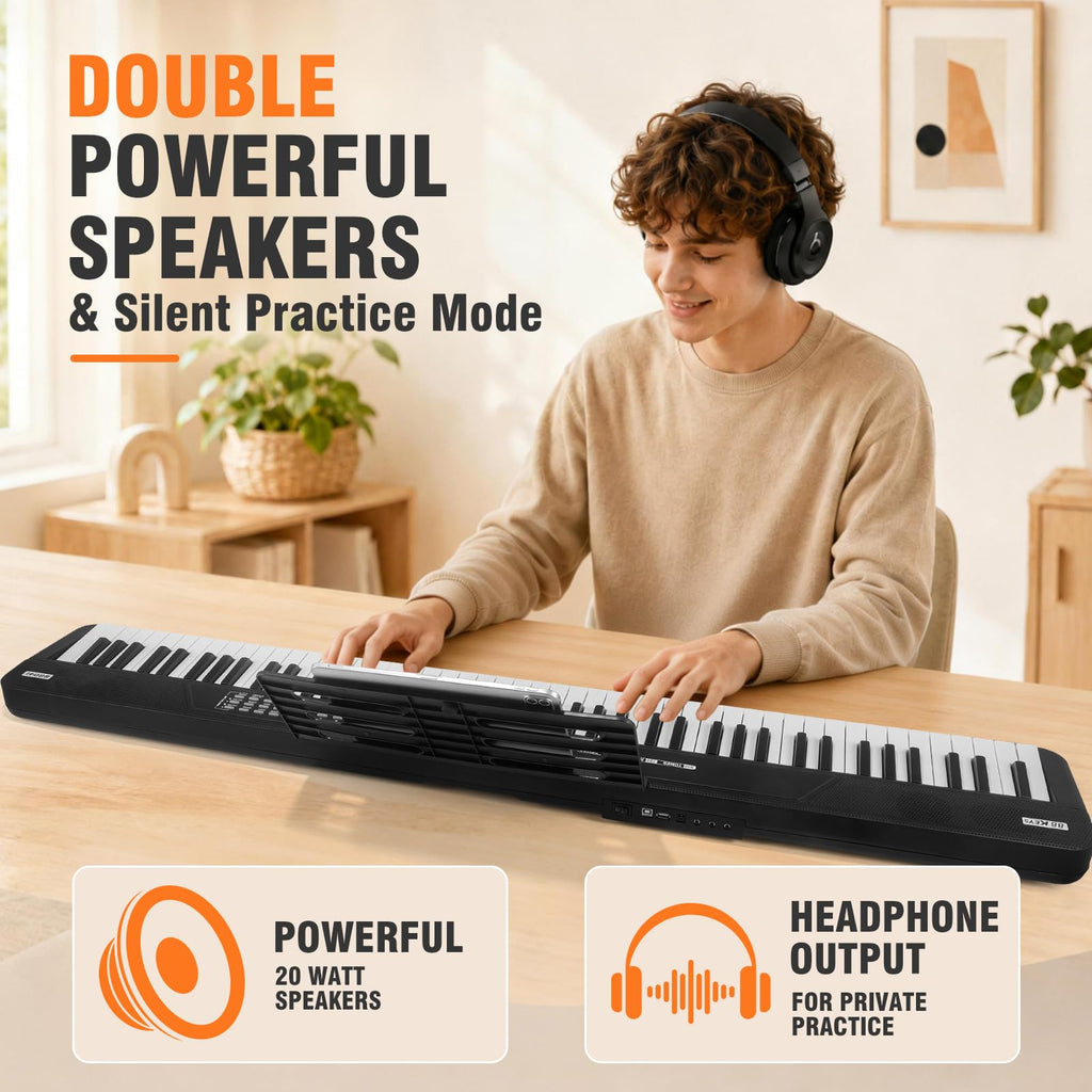 88 Key Semi Weighted Digital Piano with Stand D57058