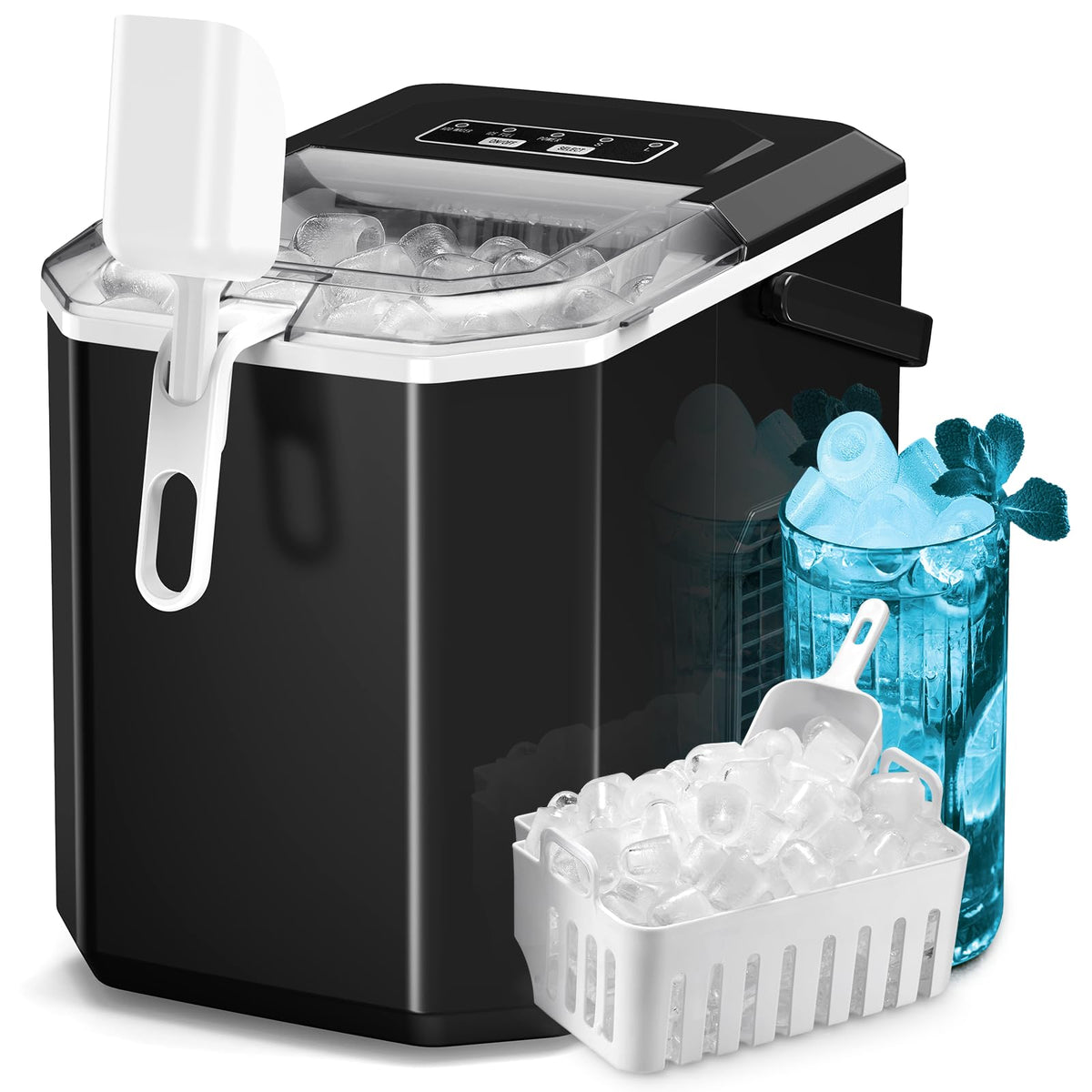 Black 26Lbs/24H Countertop Ice Maker N88982
