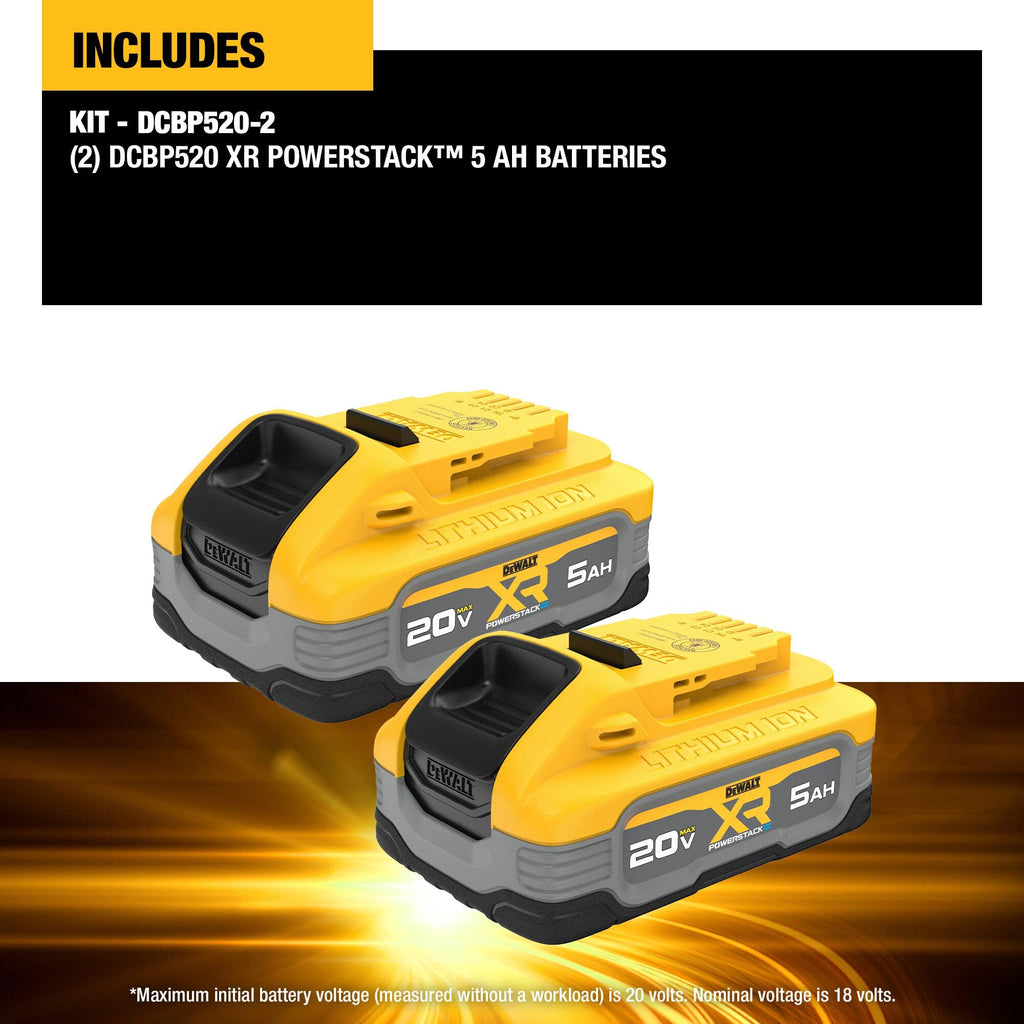 20V MAX 5Ah Lithium Ion Battery 2-Pack B1625