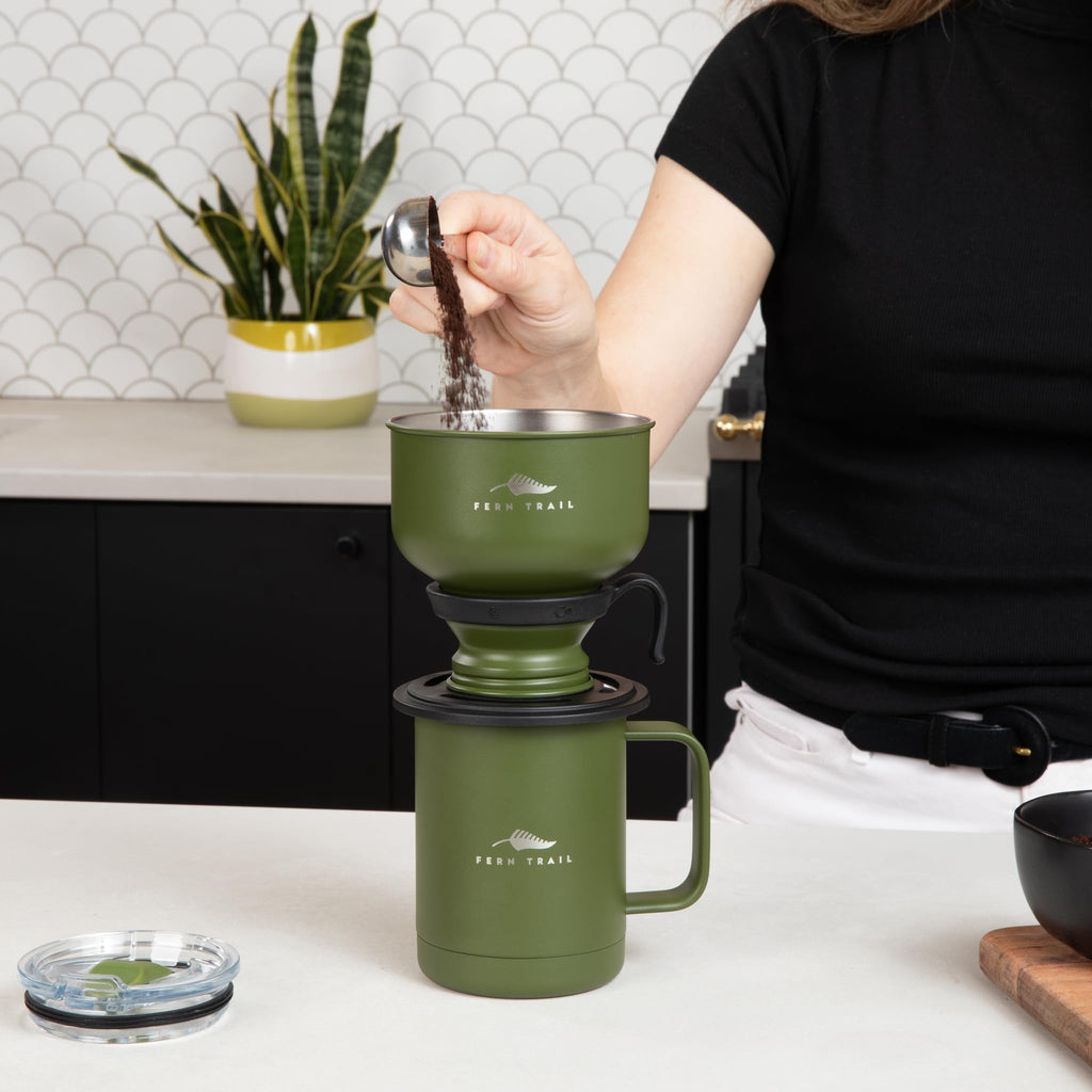 12 oz Insulated Mug with Lid and Reusable Coffee Filter H817289