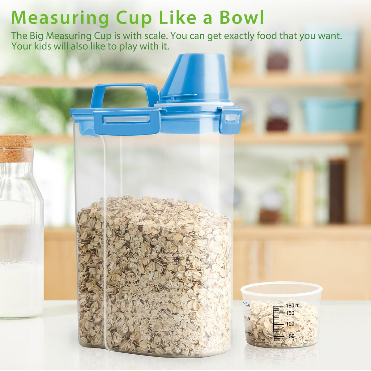Airtight Rice Storage Container with Measuring Cup F977