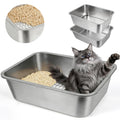 Stainless Steel Sifting Litter Box with Sifter O812877
