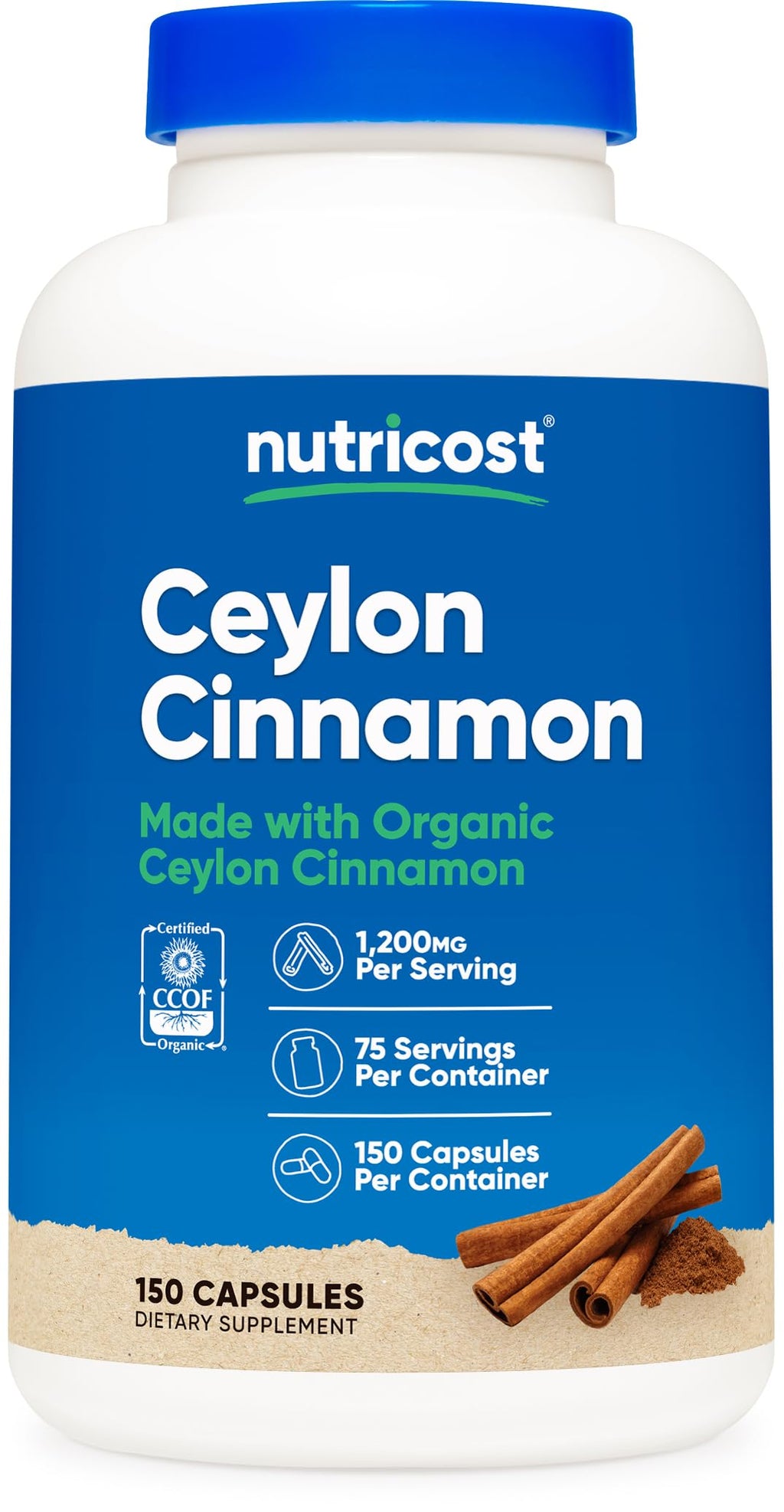 Cinnamon 1,200mg 150 Capsules Z546901