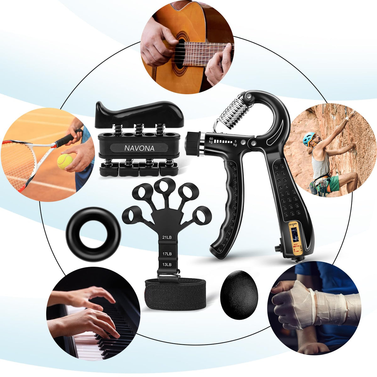 5/10 PCS Grip Strength Trainer Kit V247