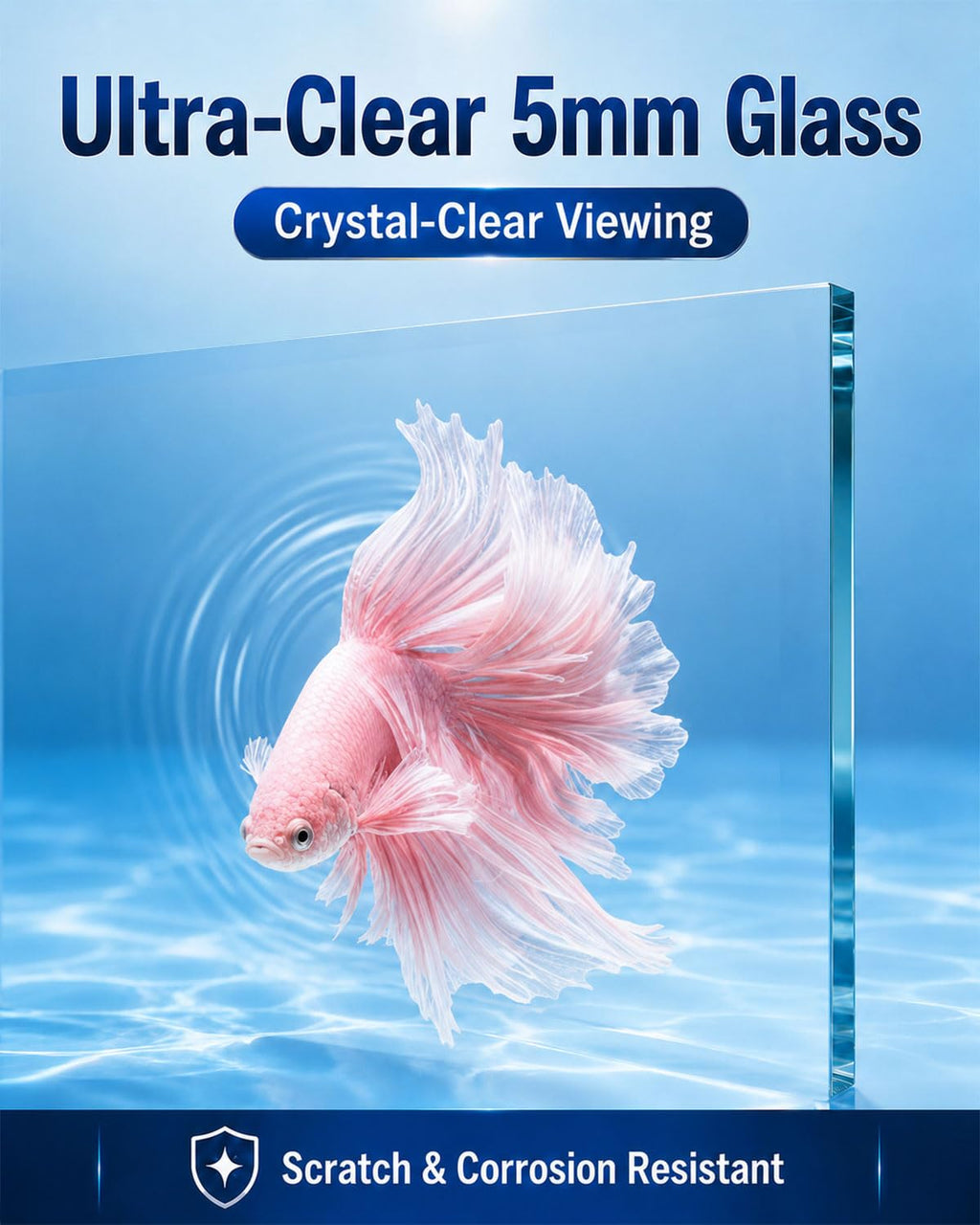 5 Gallon Rimless Glass Aquarium Starter Kit G9014