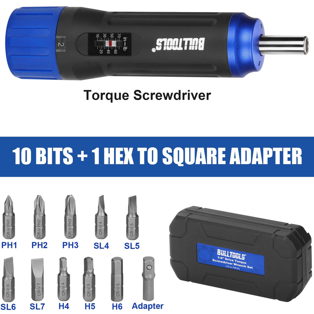 Torque Screwdriver Wrench Set, 10 to 70 Inch Pounds Y697