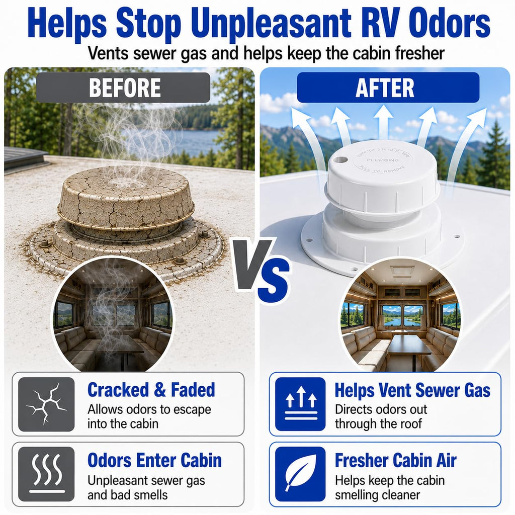 RV Plumbing Vent Caps 1 to 2 3/8" Pipe N5090