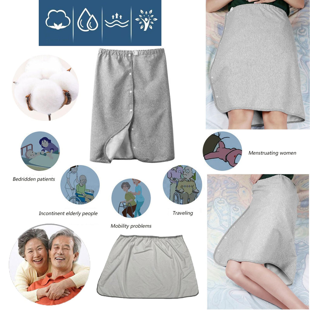 Full Open Waterproof Adjustable Reusable Adult Diaper Skirt X928590