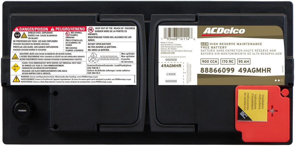 AGM BCI Group 49 Battery E26843